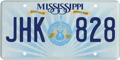 MS license plate JHK828