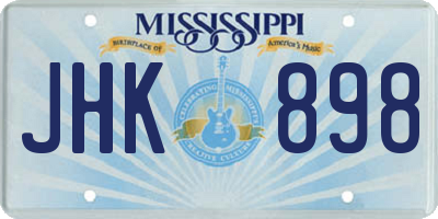 MS license plate JHK898