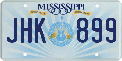 MS license plate JHK899