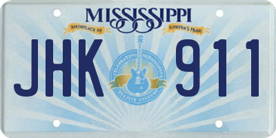 MS license plate JHK911