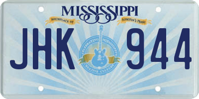 MS license plate JHK944