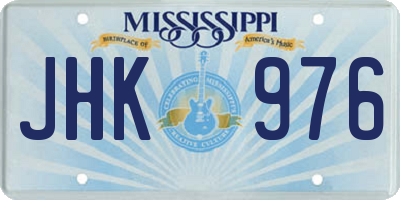 MS license plate JHK976