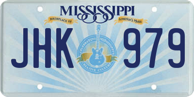 MS license plate JHK979