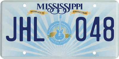 MS license plate JHL048