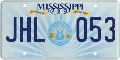 MS license plate JHL053