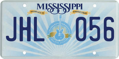 MS license plate JHL056
