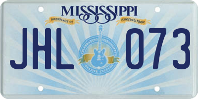 MS license plate JHL073