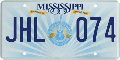 MS license plate JHL074