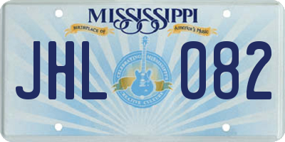 MS license plate JHL082