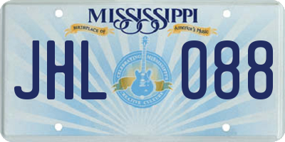 MS license plate JHL088