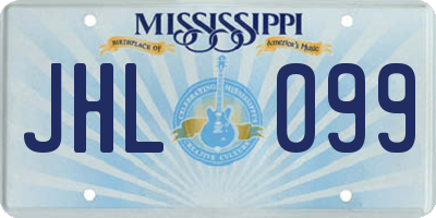 MS license plate JHL099