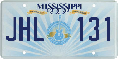 MS license plate JHL131