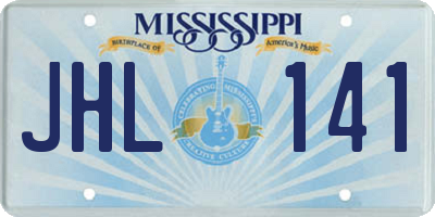 MS license plate JHL141