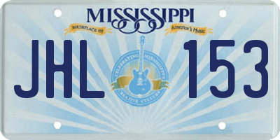 MS license plate JHL153