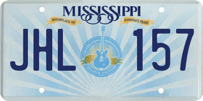 MS license plate JHL157