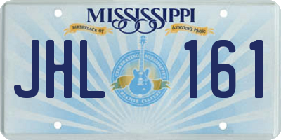 MS license plate JHL161