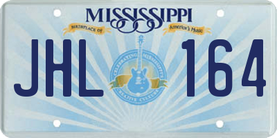 MS license plate JHL164