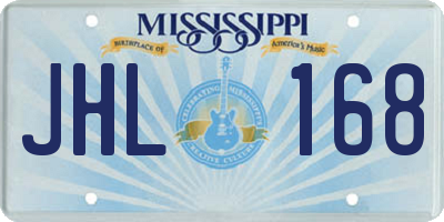 MS license plate JHL168