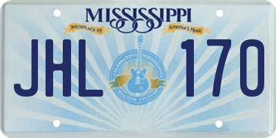 MS license plate JHL170