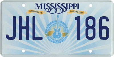 MS license plate JHL186
