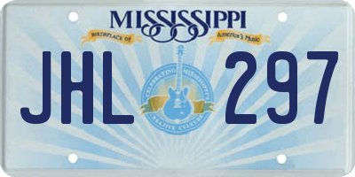 MS license plate JHL297
