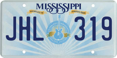 MS license plate JHL319