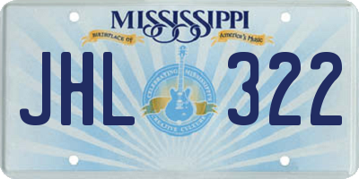 MS license plate JHL322