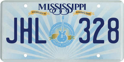 MS license plate JHL328