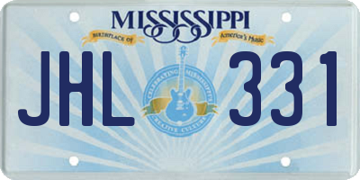 MS license plate JHL331