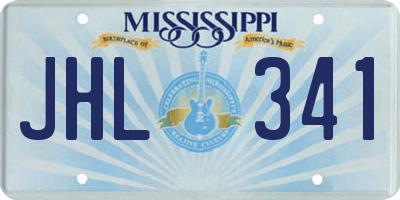 MS license plate JHL341