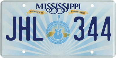 MS license plate JHL344