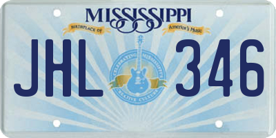 MS license plate JHL346
