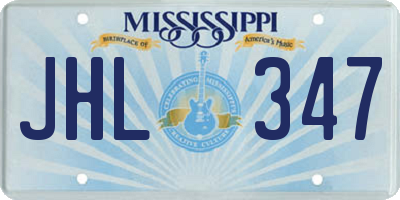 MS license plate JHL347