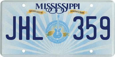 MS license plate JHL359