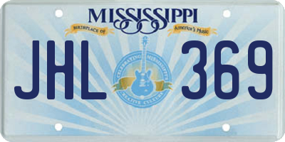 MS license plate JHL369