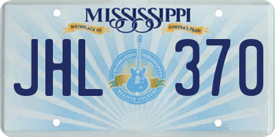MS license plate JHL370