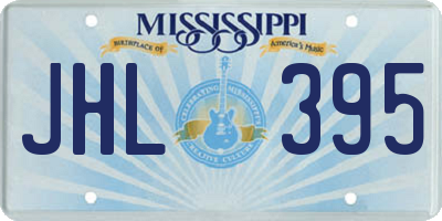 MS license plate JHL395
