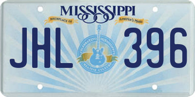 MS license plate JHL396