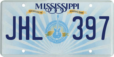 MS license plate JHL397