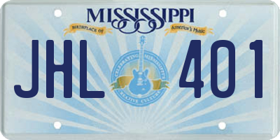 MS license plate JHL401