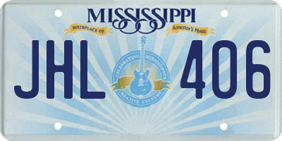 MS license plate JHL406