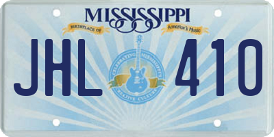 MS license plate JHL410