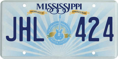 MS license plate JHL424