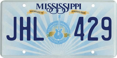 MS license plate JHL429