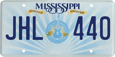 MS license plate JHL440
