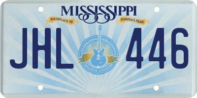 MS license plate JHL446