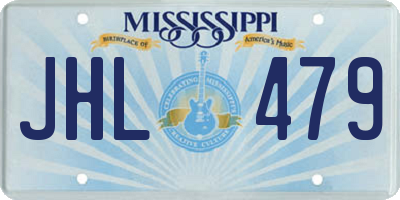 MS license plate JHL479