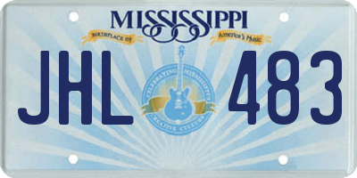 MS license plate JHL483