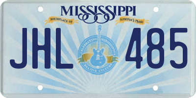 MS license plate JHL485
