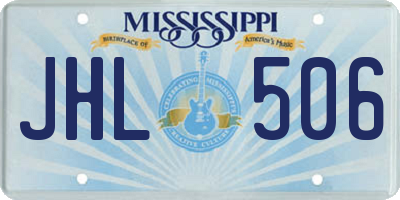 MS license plate JHL506